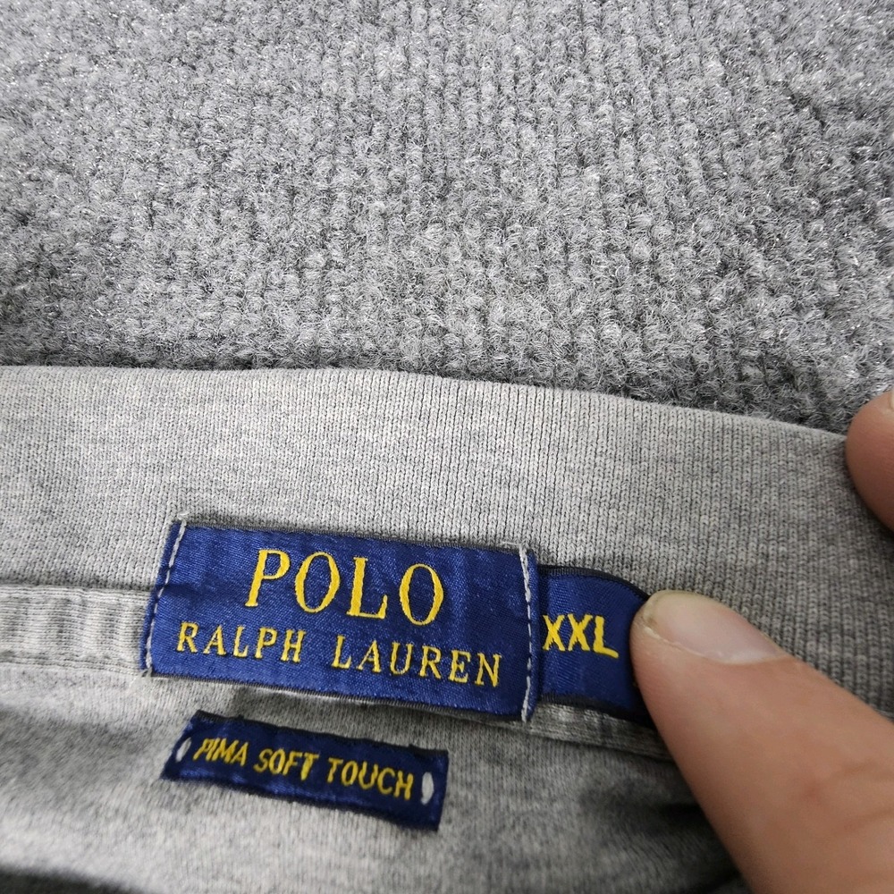 Polo Ralph Lauren Men's Cotton Polo Shirt Size XXL Soft Gray Heather - Picture 3 of 9